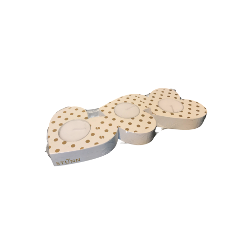 CANDLE HOLDER HEART WHITE L