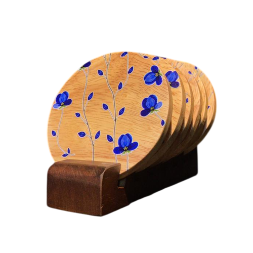 COASTER SET ROUND NATURAL