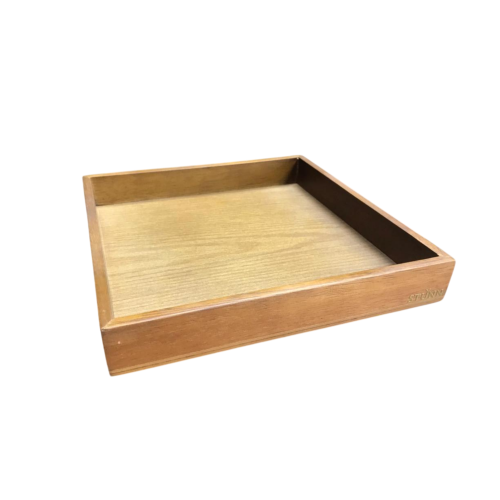 WOODEN TRAY 10X10 BROWN